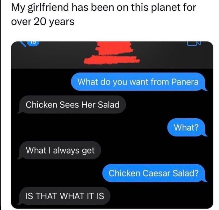 Funny Text Exchange About Panera Order