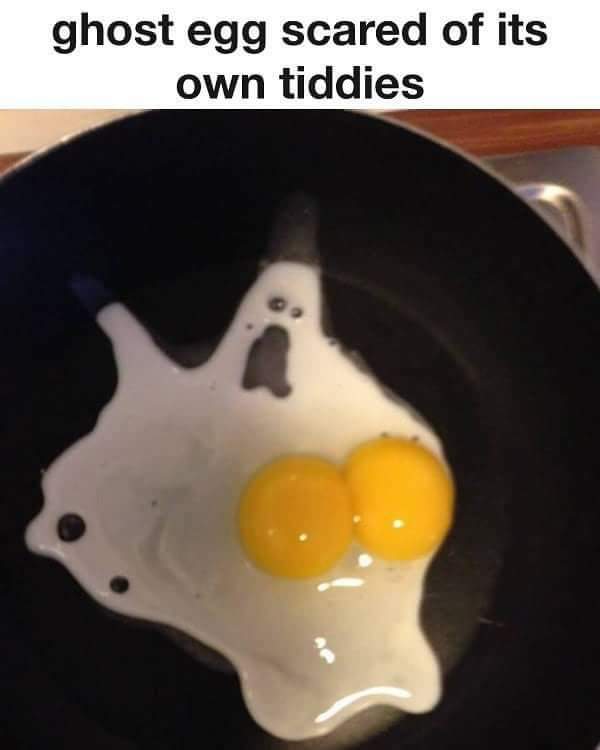 Ghost Egg Scared of Its Own Tiddies