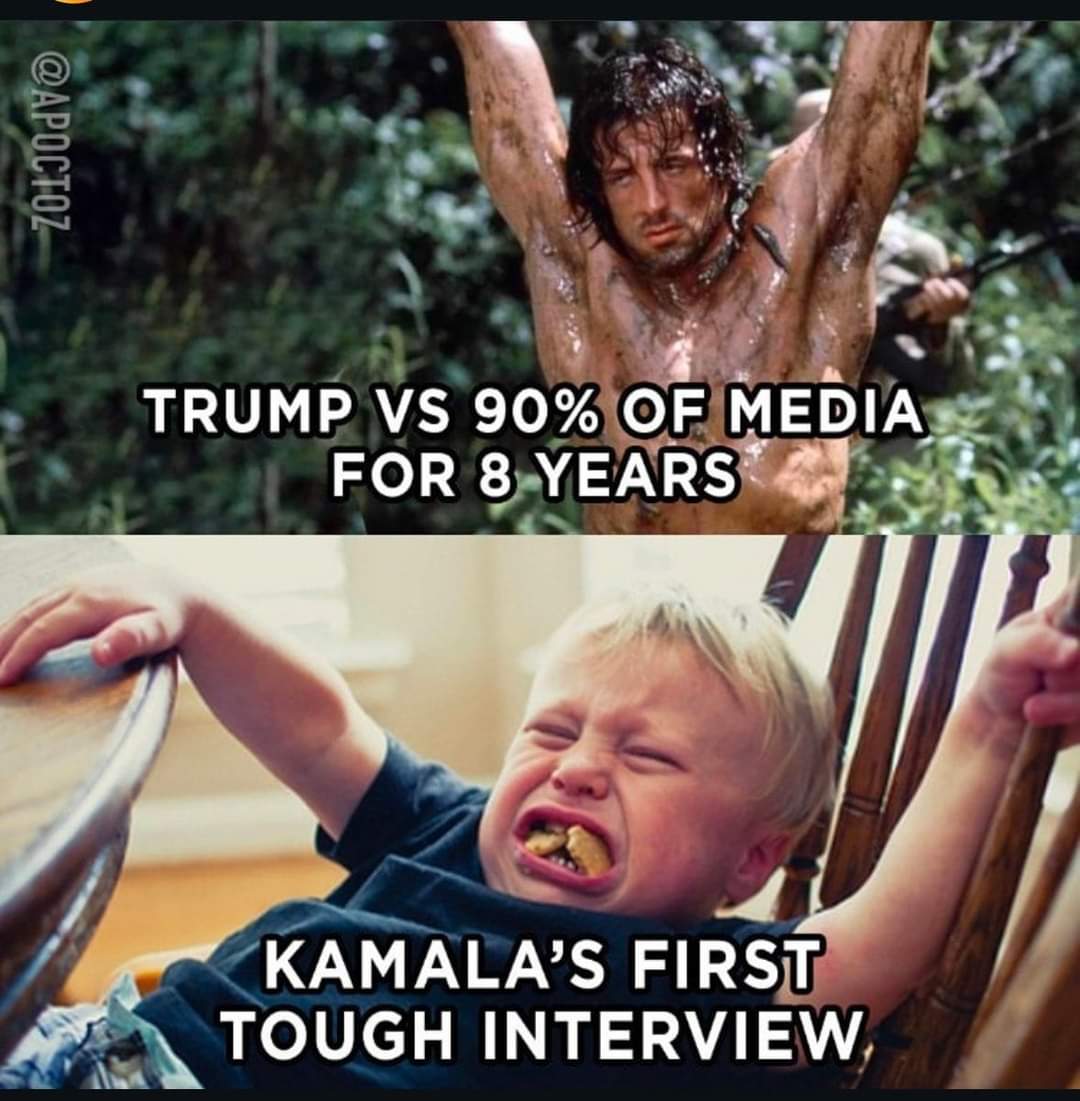 Trump vs Media vs Kamala's First Tough Interview