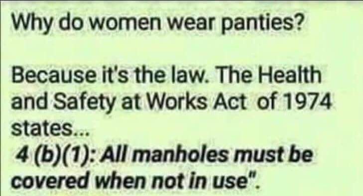 Joke about the Health and Safety at Works Act of 1974
