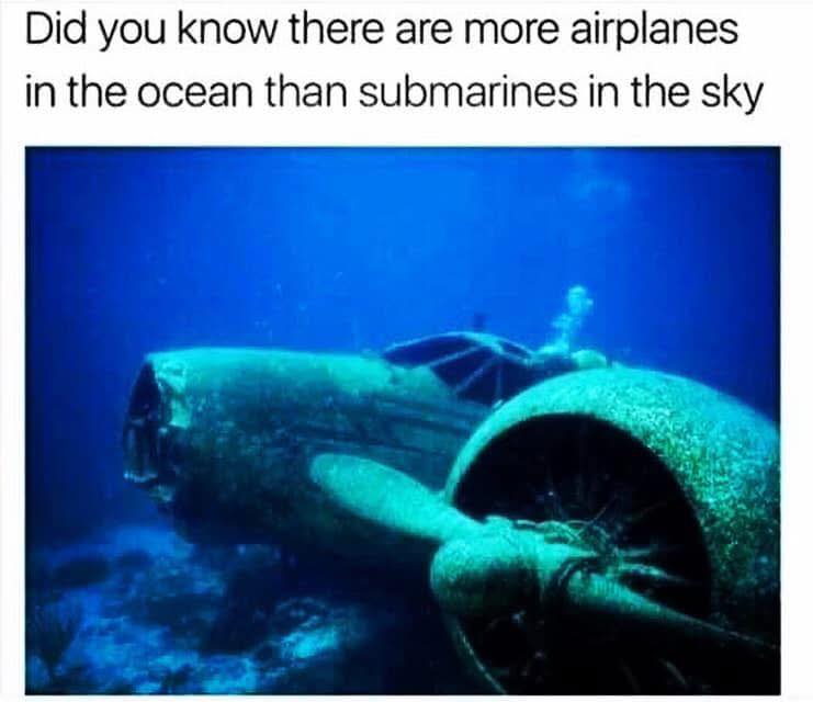 Did You Know: More Airplanes in the Ocean Than Submarines in the Sky