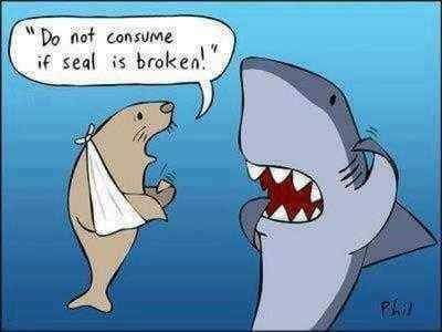 Do Not Consume If Seal Is Broken - Cartoon