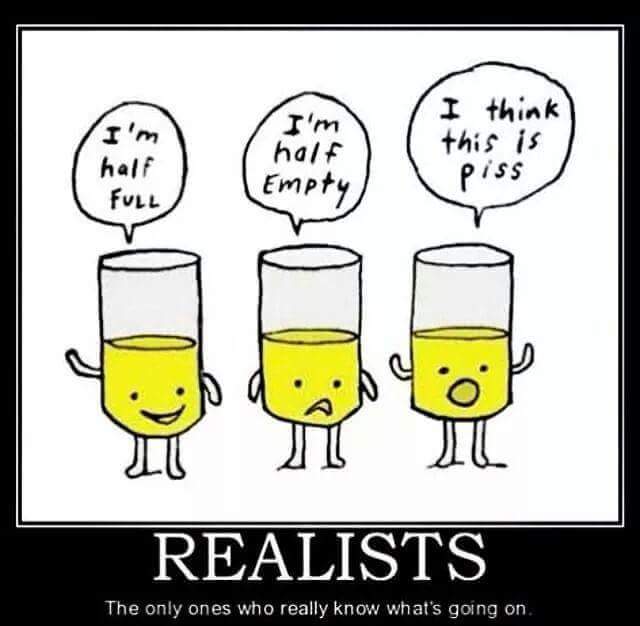 Three Perspectives on a Glass of Liquid