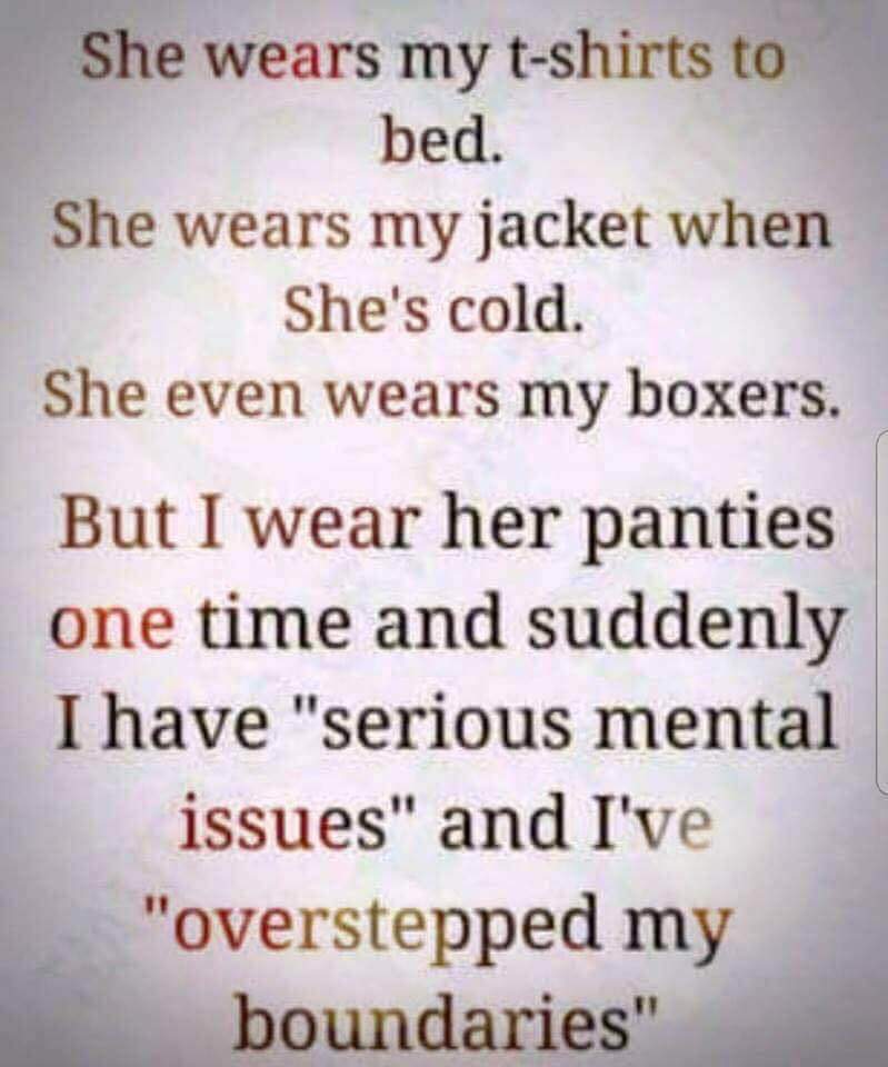 Relationship Double Standards in Clothing