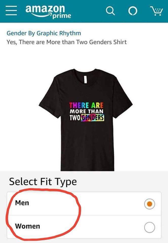 Amazon Shirt - Yes, There Are More than Two Genders