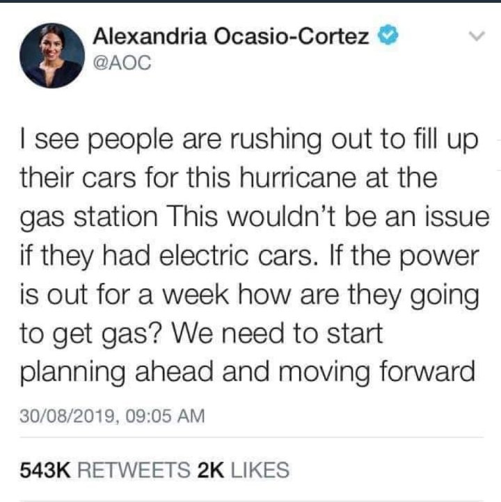 Alexandria Ocasio-Cortez on Electric Cars and Hurricane Preparedness
