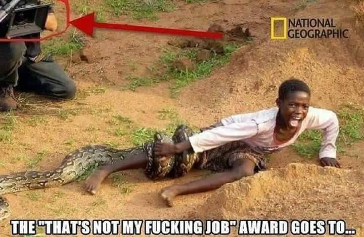 National Geographic 'That's Not My Fucking Job' Award